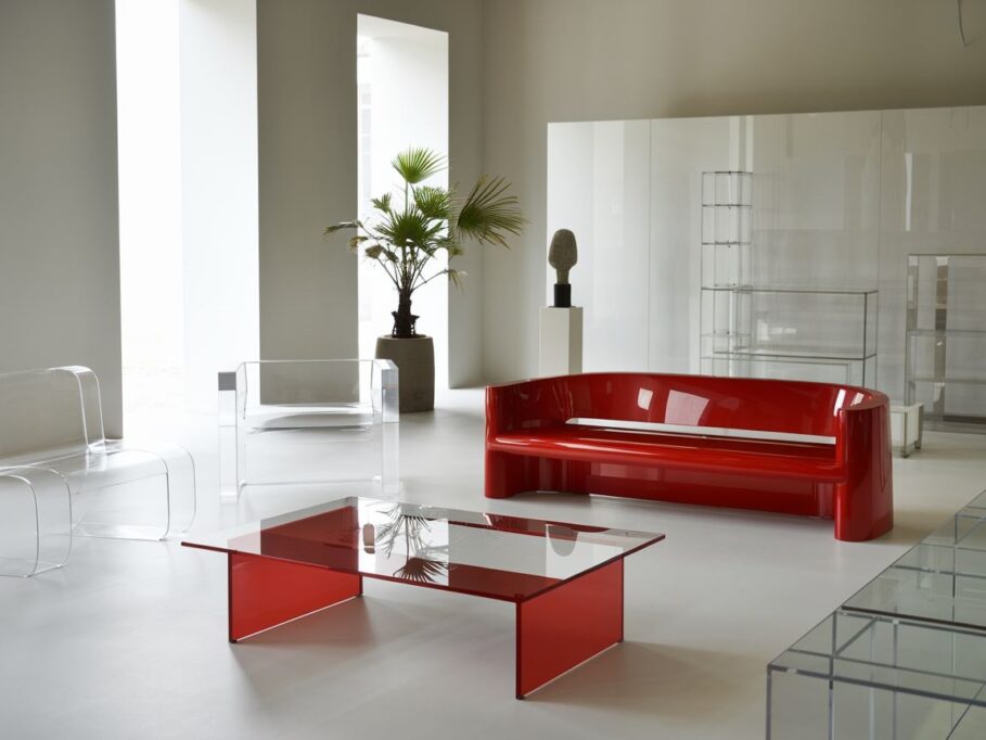 Eleganckie meble lakierowane w salonie