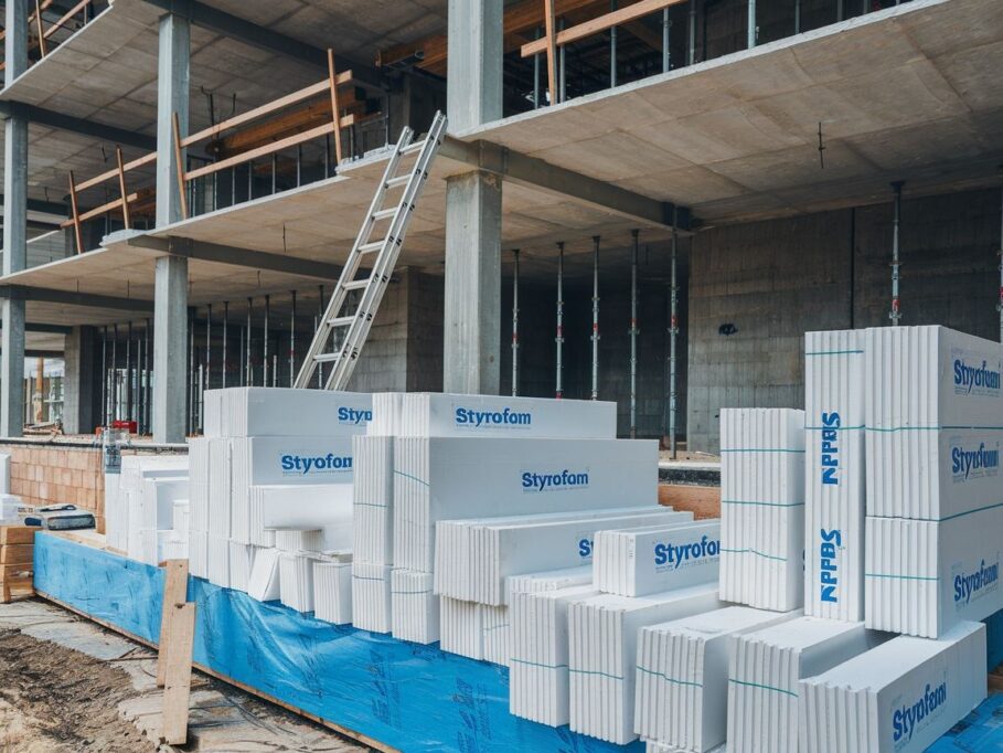 Montaż styroduru na ścianie fundamentowej